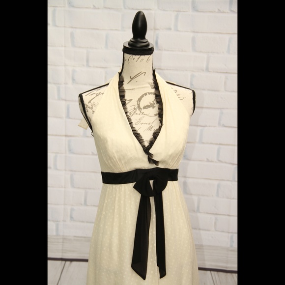 Laundry by Shelli Segal Cream Polka Dot Dress 6 - Picture 3 of 8